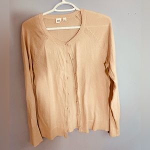 Pale pink cotton cardigan from Gap, size M